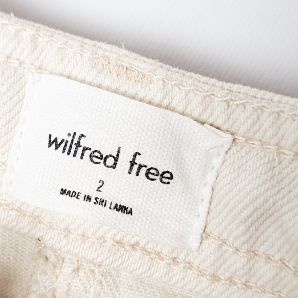 WILFRED Modern Utility Pant Wide Leg Trouser GD Birch White 2 Aritzia - Picture 6 of 13